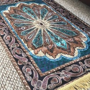 Handmade Silk Carpet “Turqoise”